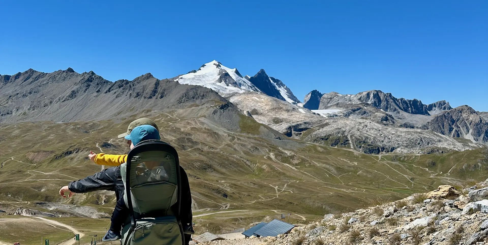 Summer alpine landscape around Val d’Isère, French Alps.